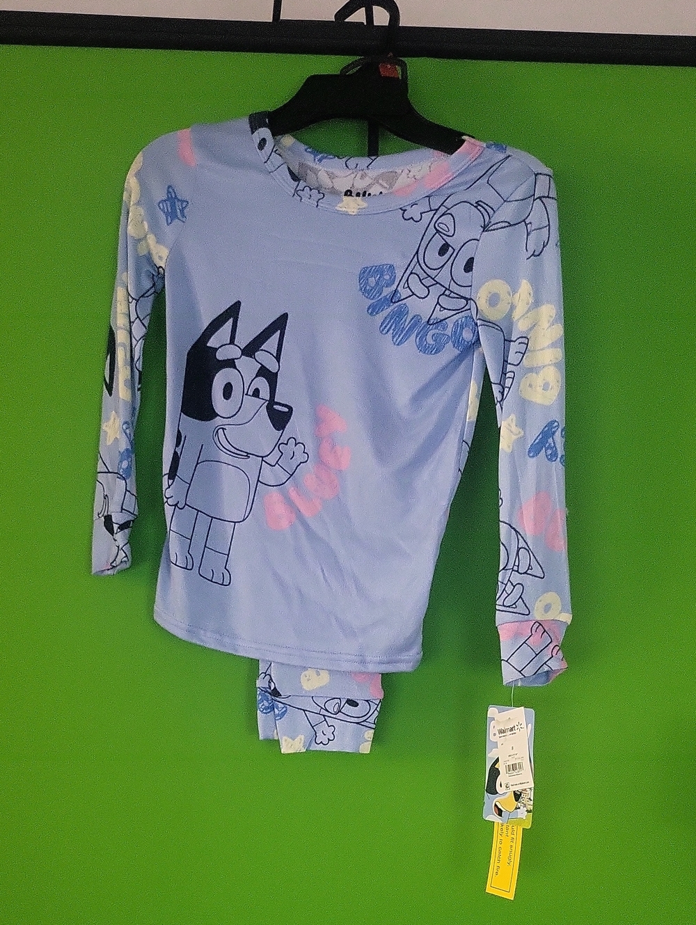Bluey Cartoon Character Long Sleeve Pajama Top Size 8